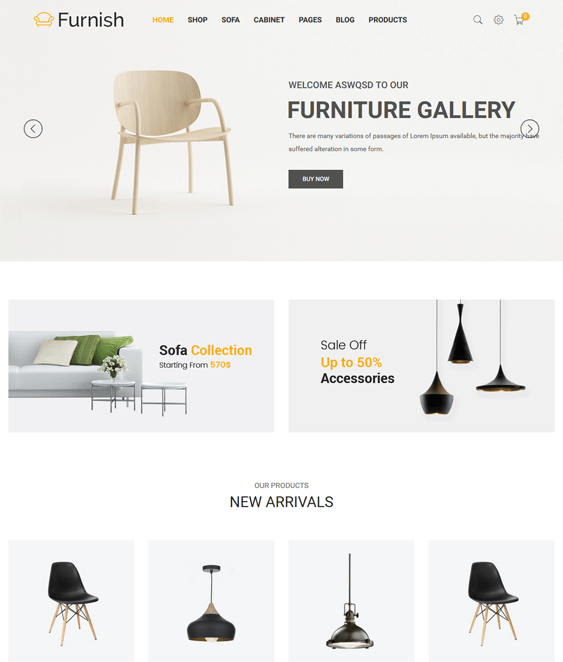 14 of the Best Themes for Furniture Stores