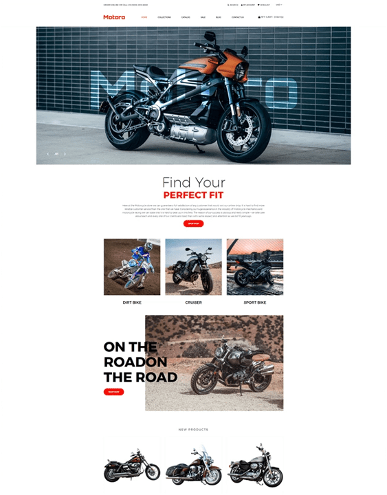 Cool Shopify Themes For Selling Motorcycles And Accessories