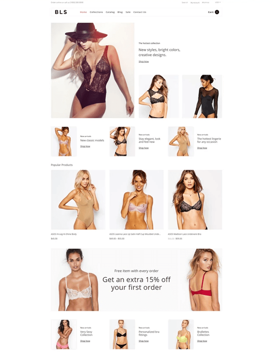 Sexy Shopify Themes For Online Lingerie And Underwear Stores