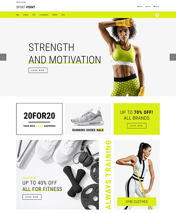 Cool Shopify Themes For Online Sports Stores