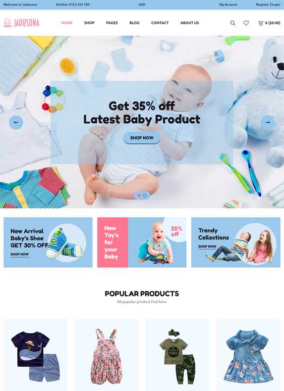 Playful And Sweet Shopify Themes For Children's Clothing Stores