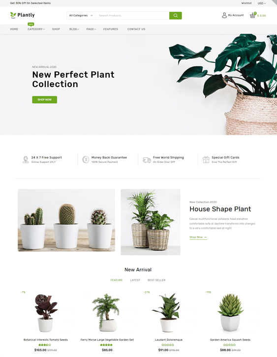 Vibrant Themes For Selling Plants And Flowers