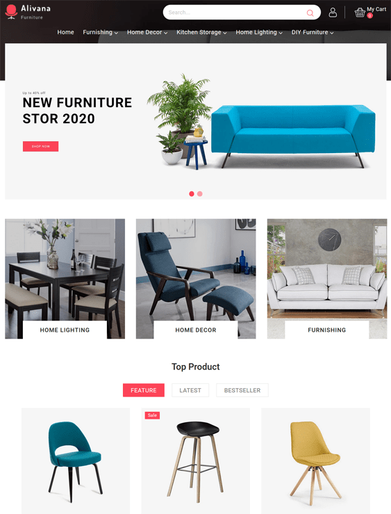 Elegant And Modern Shopify Themes For Furniture Stores