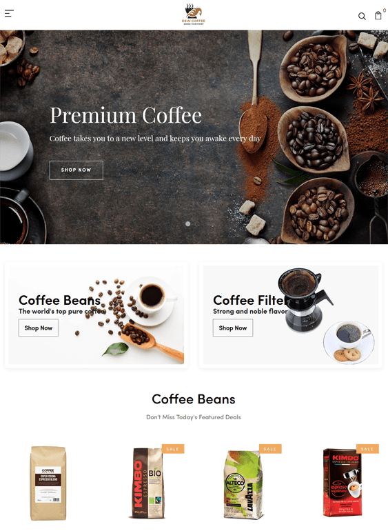 Bright And Bold Shopify Themes For Coffee Shops And Stores Buildify
