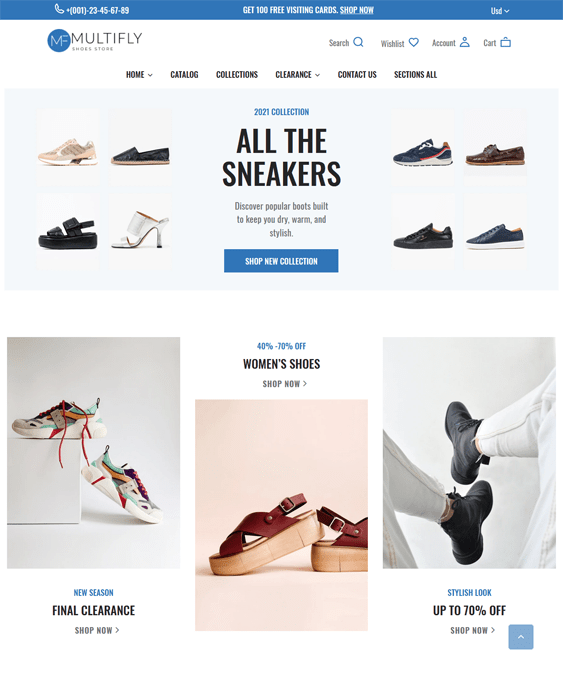 Stylish Shopify Themes For Shoe And Footwear Stores
