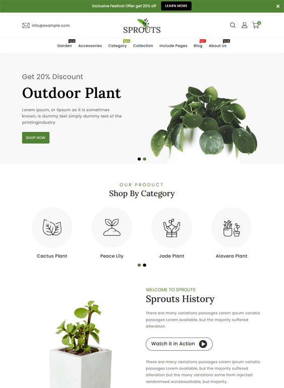 Crisp and Clean Shopify Themes For Selling Plants And Flowers