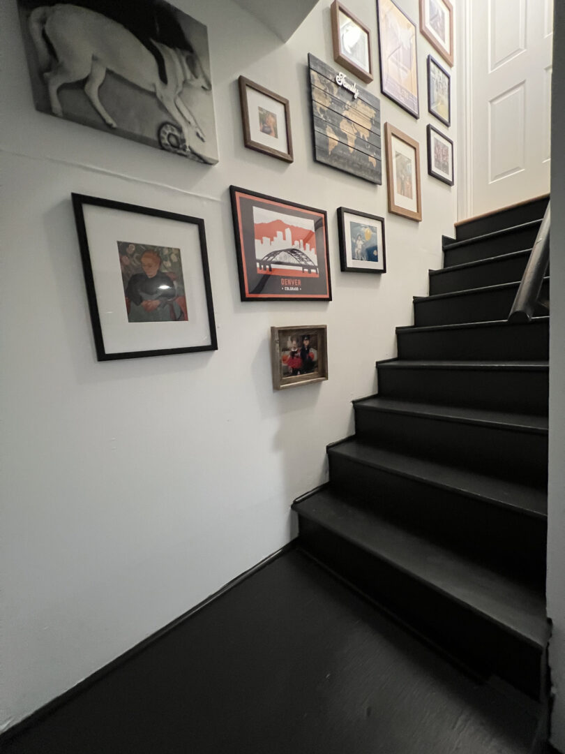 Paint Your Basement Stairs Black on a Budget DIY Building Bluebird