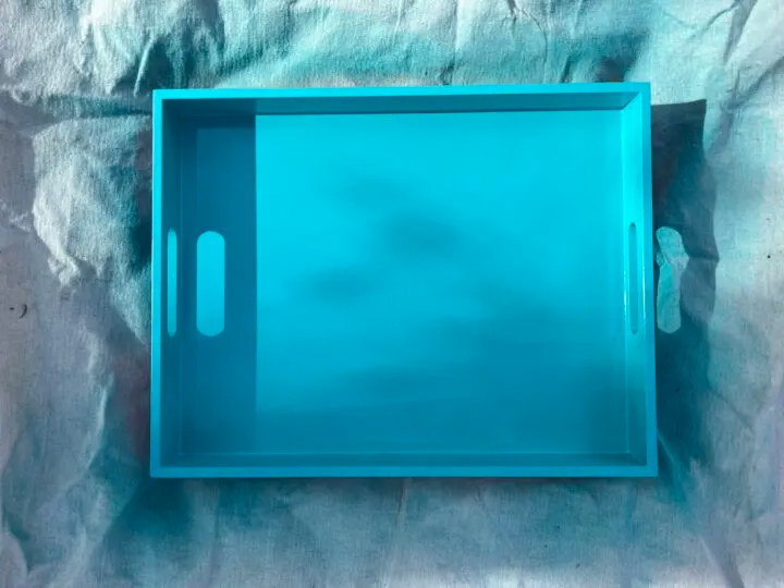 Easy DIY Lacquer Tray Rita Konig Dupe Building Bluebird