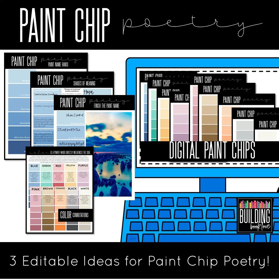 Paint Chip Poetry Without the Guilt + Literary Paint Names Building