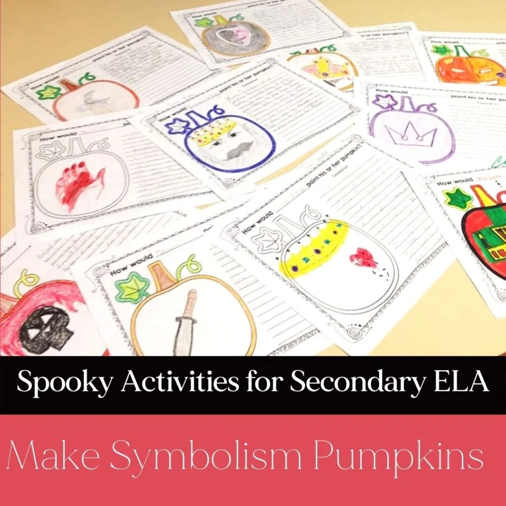 Halloween ELA Activities for Middle School and High School Building