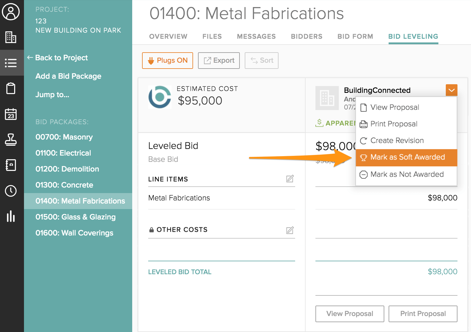 Best practices for managing your bid package table BuildingConnected (us)