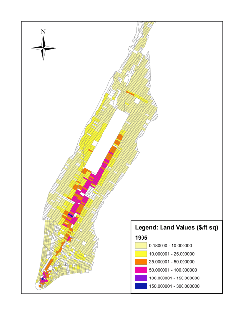 Figure Land Values 1905 to 1929. Building the Skyline