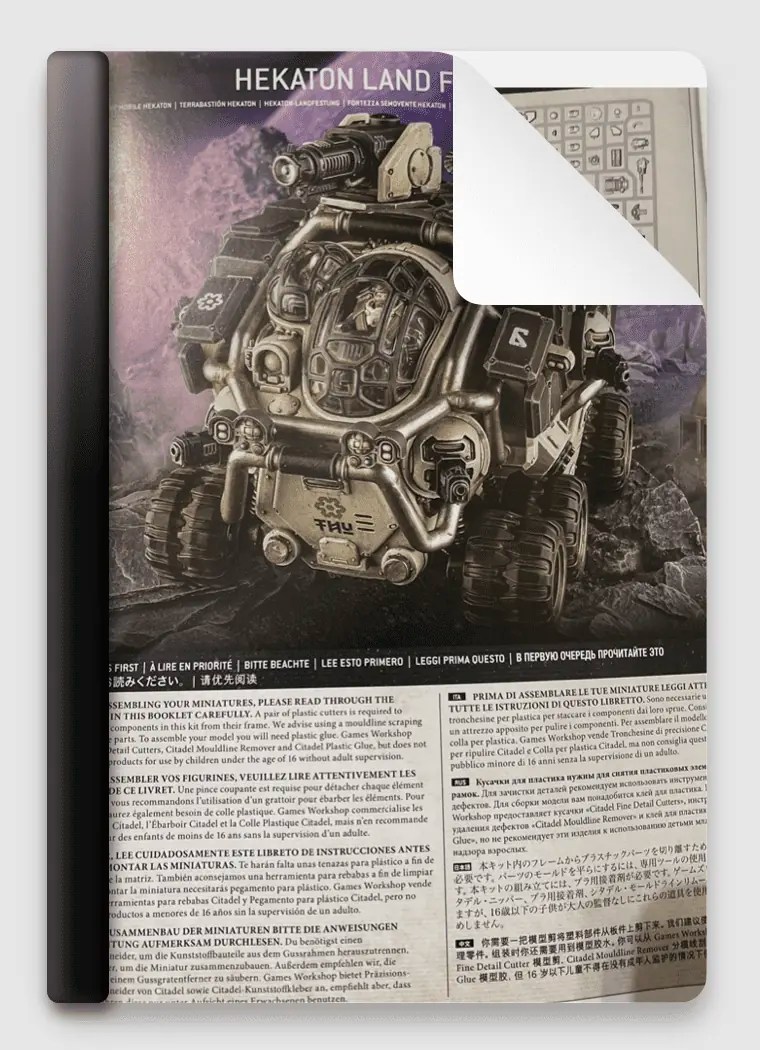 Hekaton Land Fortress Instructions Free Download Build Instructions