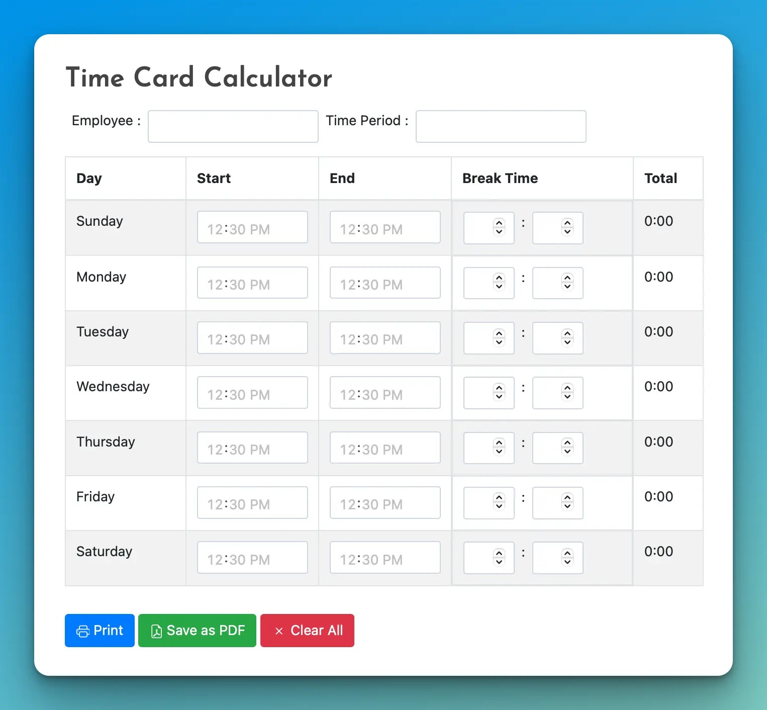 Work Hours Calculator Calculate Hours Worked Between Dates Work Hours Calculator Calculate Hours Worked Between Dates