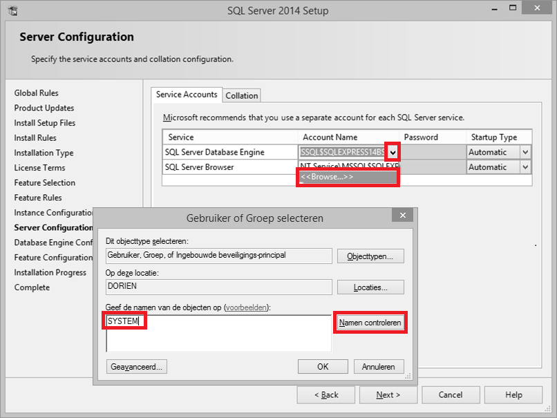 Error Could not find the Database Engine startup handle BuildSoft