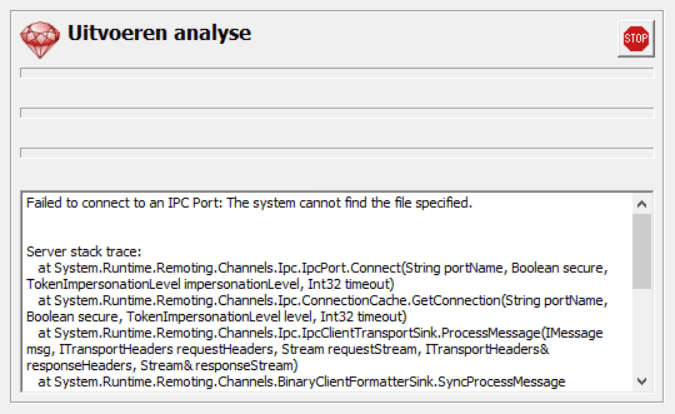 Failed to connect to an IPC Port The system cannot find the file