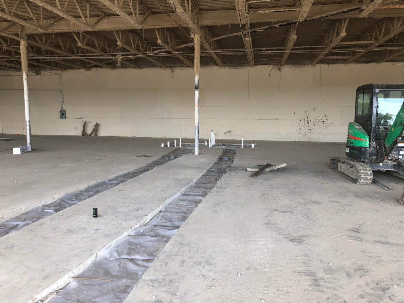 Alara Designer’s Boutique under ground plumbing has been completed and