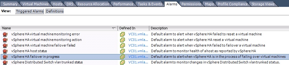 Configure HA Related Alarms and Monitor a HA Cluster buildVirtual