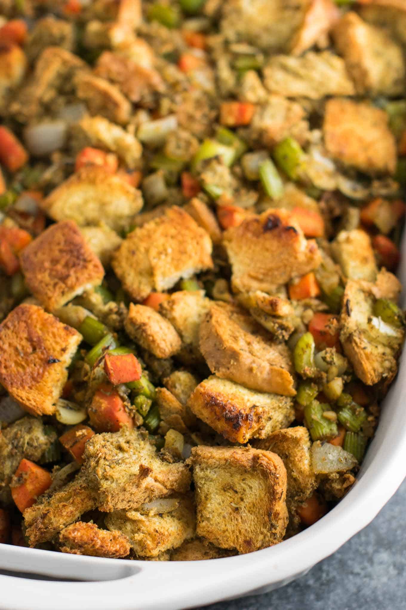 Easy Vegan Stuffing Recipe gluten free, dairy free