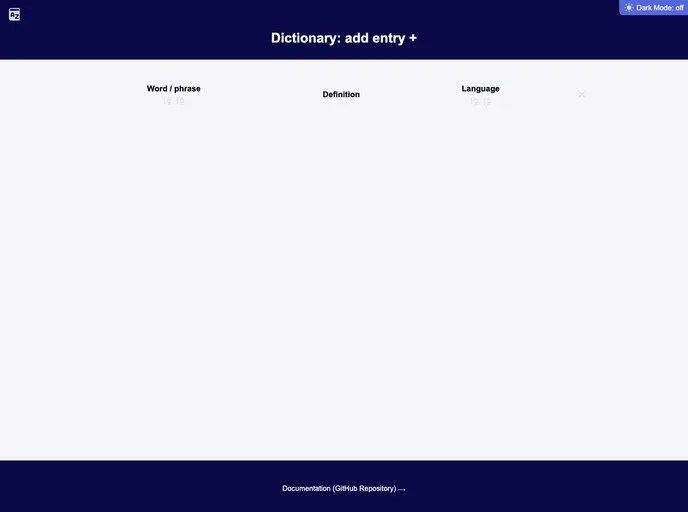Sortable Dictionary V2