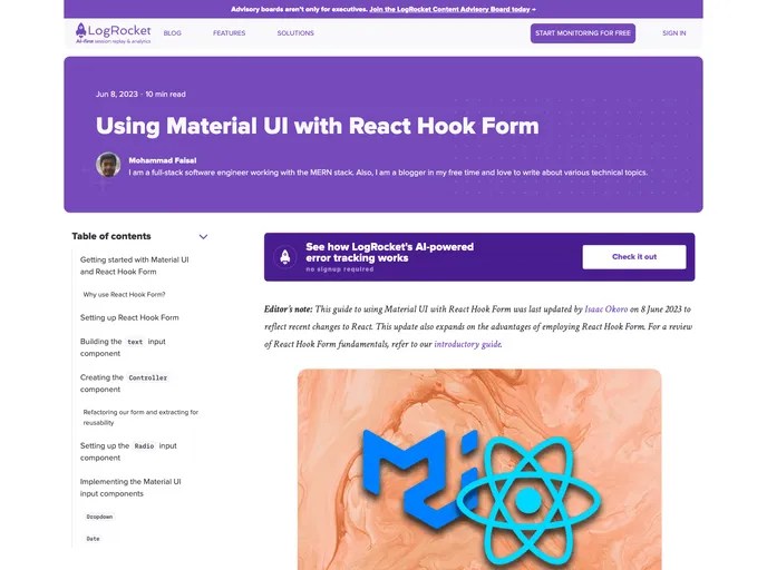 React Hook Form Material Ui