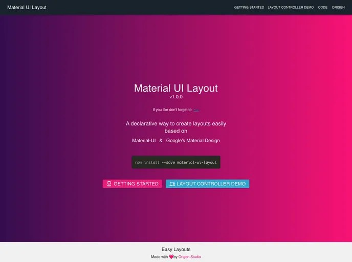 Material Ui Layout