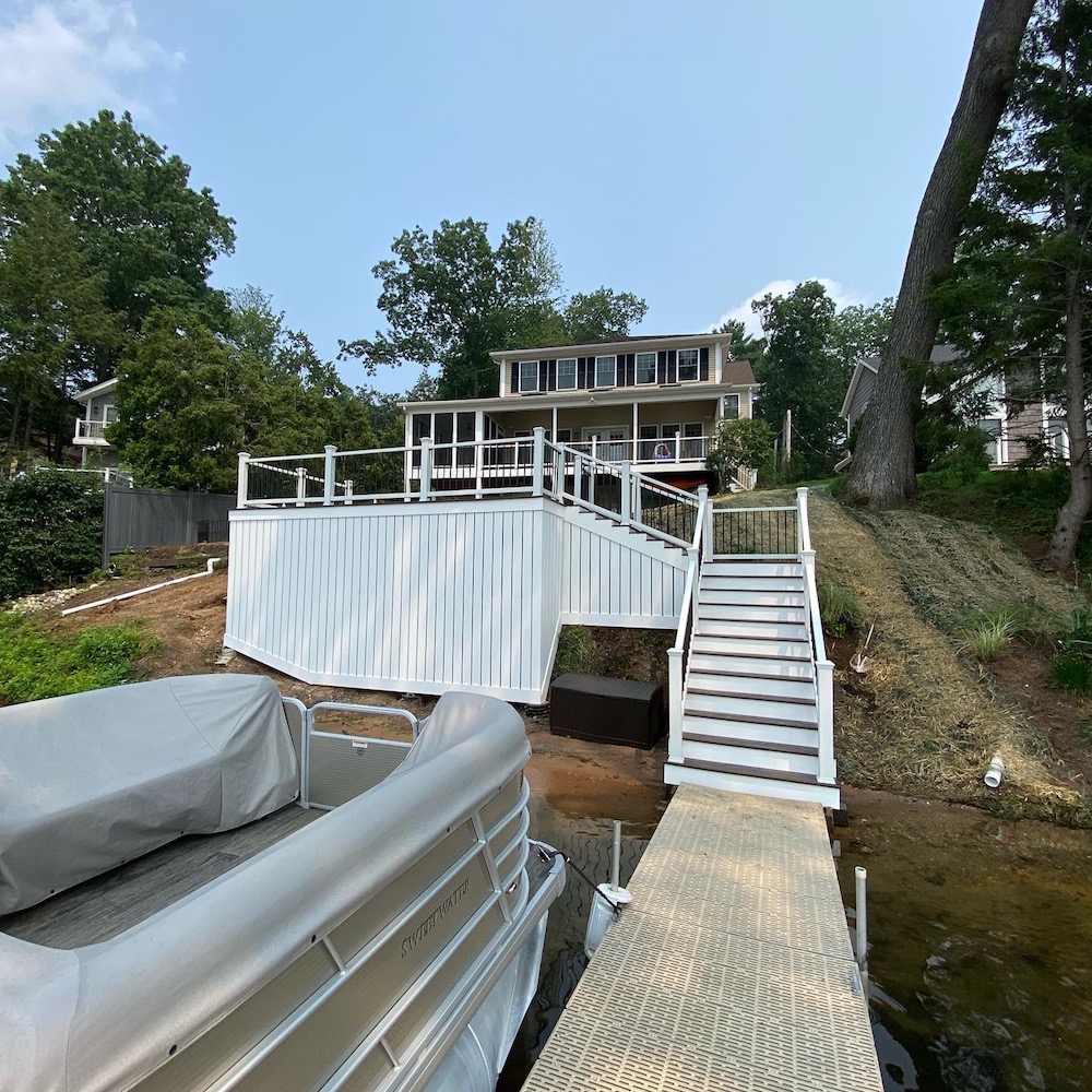 Deck on Congamond Lake BRD Construction