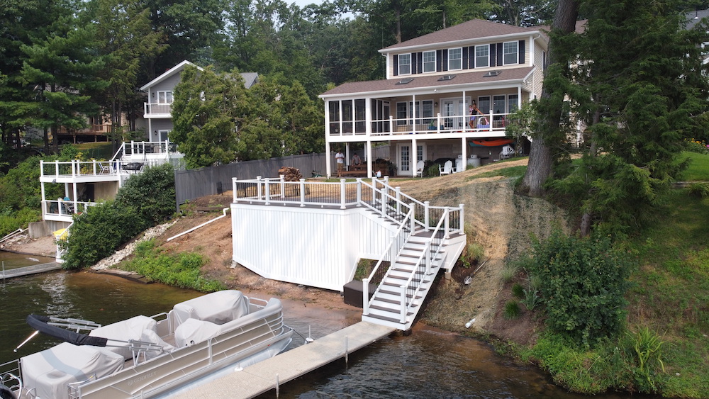 Deck on Congamond Lake BRD Construction