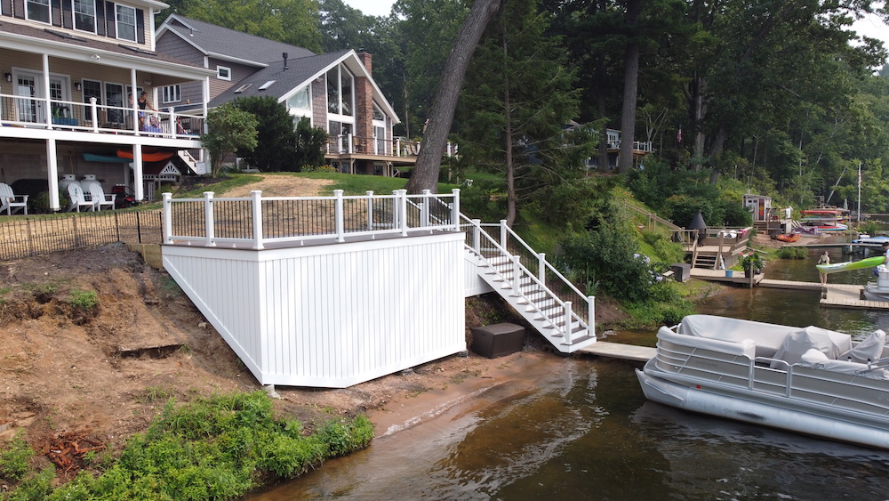 Deck on Congamond Lake BRD Construction