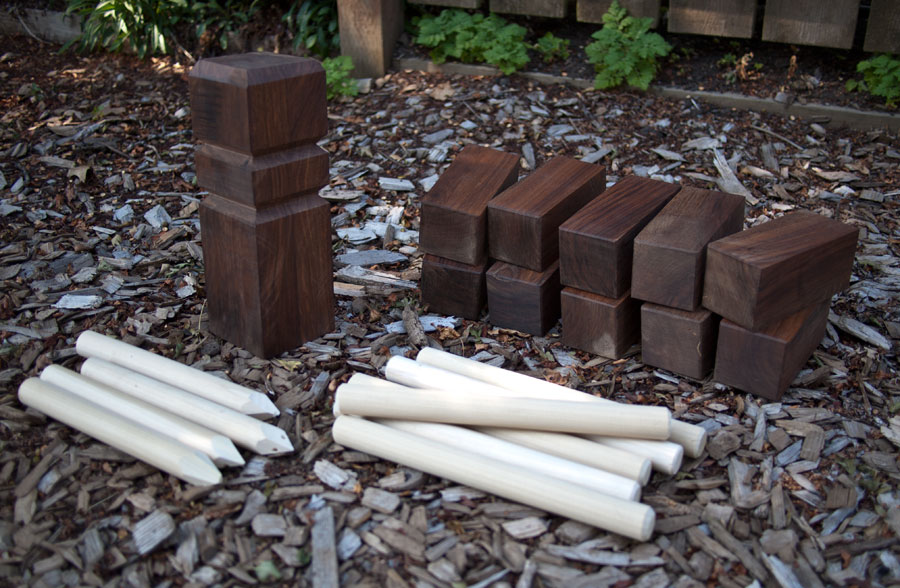 How to Build a Kubb Swedish Lawn Game Set