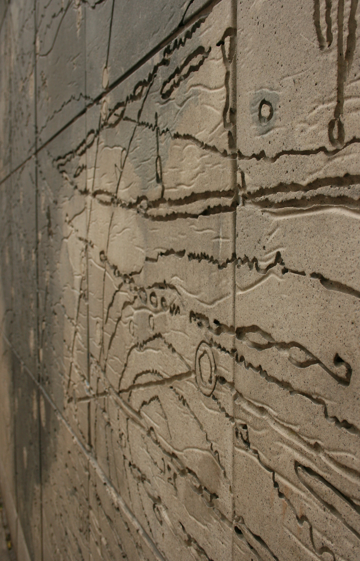 Concrete mural, Essex Street West, Temple Bar, Dublin 2 Built Dublin