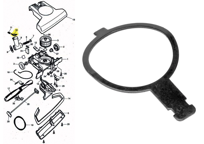 Spring Clip for Wand for TurboCat and Zoom Vacuums