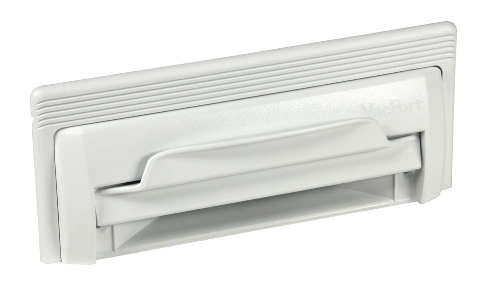 Baseboard Inlet for Central Vacuum VacPort with LED Lighting