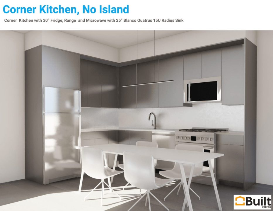 Corner Kitchen Without Island Built Prefab