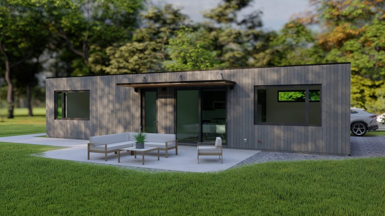 Flat and Low Slope Roof Prefab Cabins BC Modular home Built Prefab