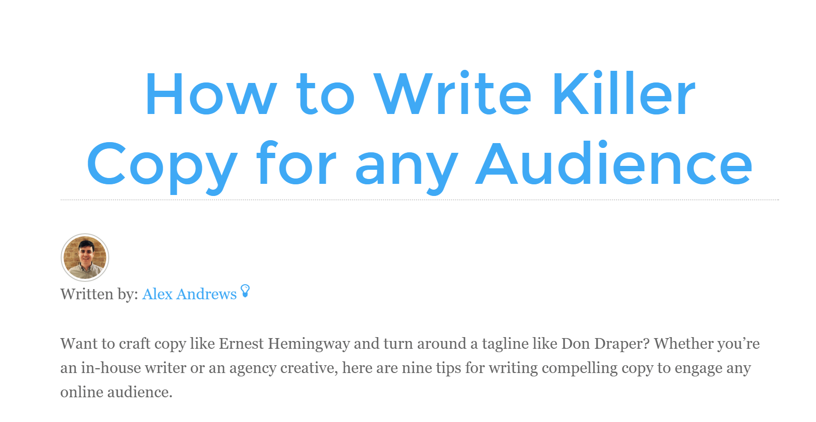 9 copywriting tips how to write for any audience Builtvisible