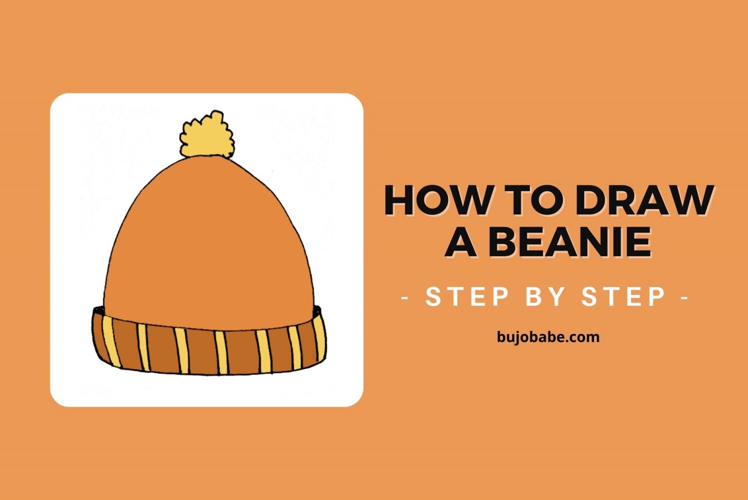 How To Draw A Beanie Step By Step (Easy Drawing Tutorial) Bujo Babe