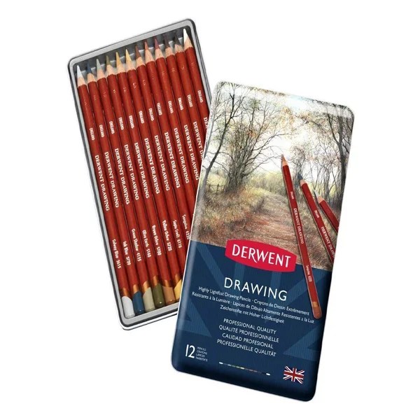 Derwent Colored Drawing Pencils Tin Of 12/24 Buy Online in Pakistan Bukhari Books