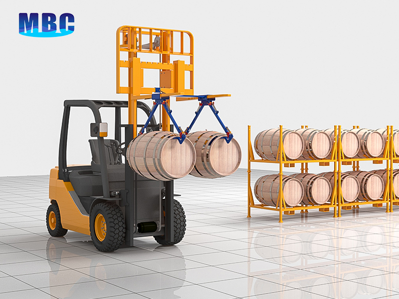 MBC Barrel Handling with the Right Forklift Drum Lifter Attachment