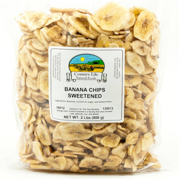 Dried Banana Chips Sweetened 2 lbs. Bulk Nuts 4 You