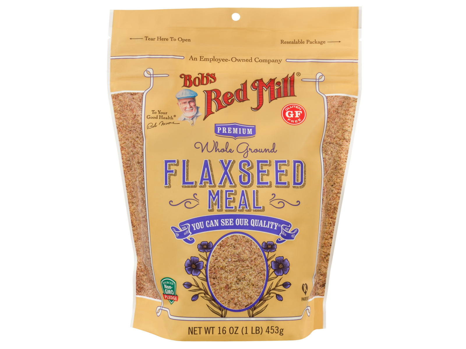 Flaxseed Meal, Brown Gluten Free 16 oz. [Pack of 4] Bulk Nuts 4 You