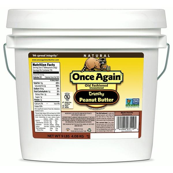 Peanut Butter, Crunchy Salted 35 lbs. [Once Again] Bulk Nuts 4 You