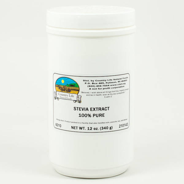 Stevia Powder White Extract 12 oz. [Country Life] Bulk Nuts 4 You