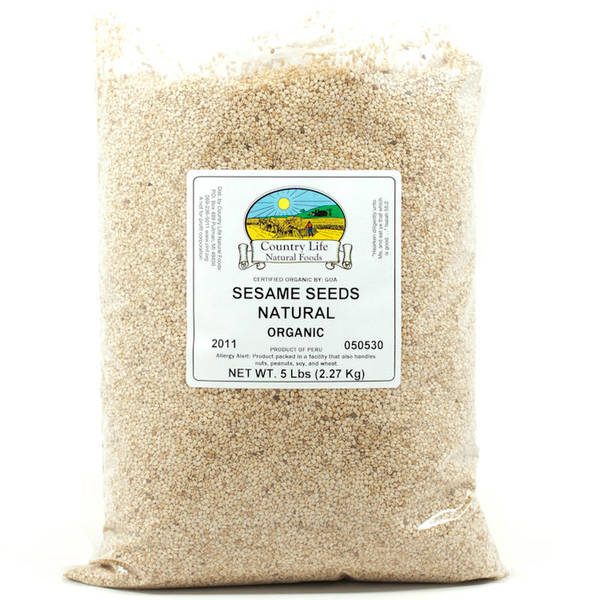 Sesame Seeds, Brown Unhulled Organic 5 lbs. Bulk Nuts 4 You