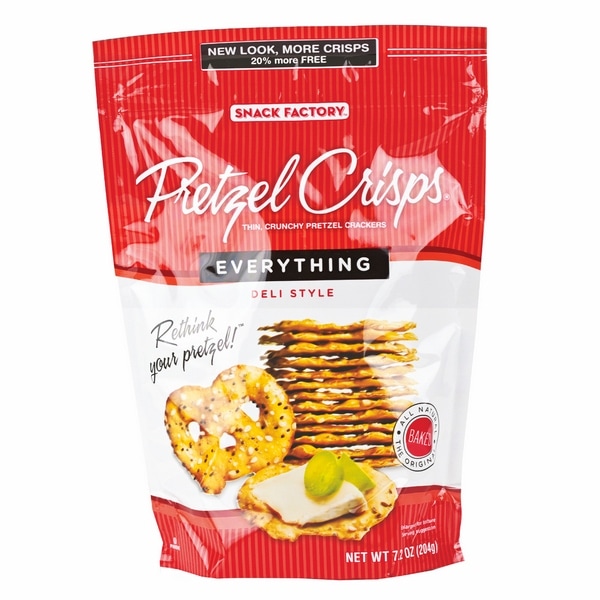 Everything Pretzel Crisps 7.2 oz. [Pack of 12] Bulk Nuts 4 You