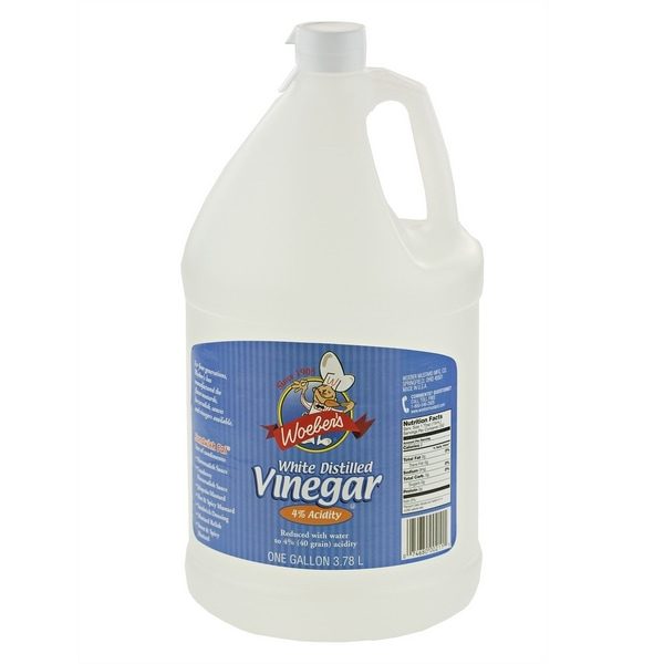 Vinegar, White Distilled, 4 1 Gal. [Pack of 6] [Woebers] Bulk Nuts 4 You