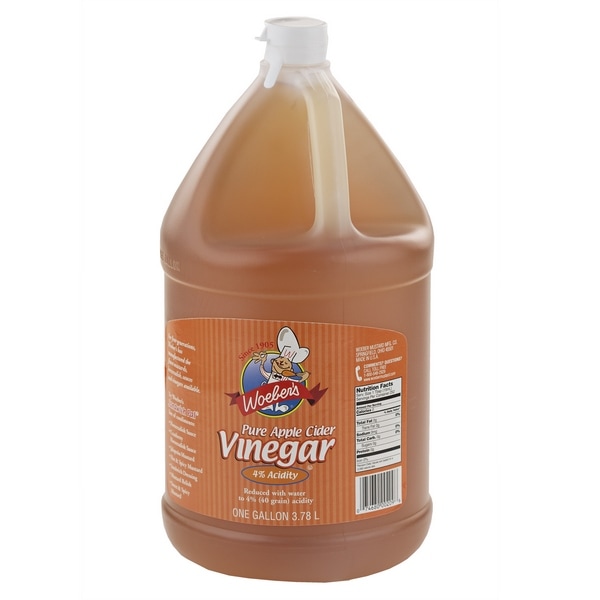Vinegar, Apple Cider 4 1 Gal. [Pack of 6] [Woebers] Bulk Nuts 4 You