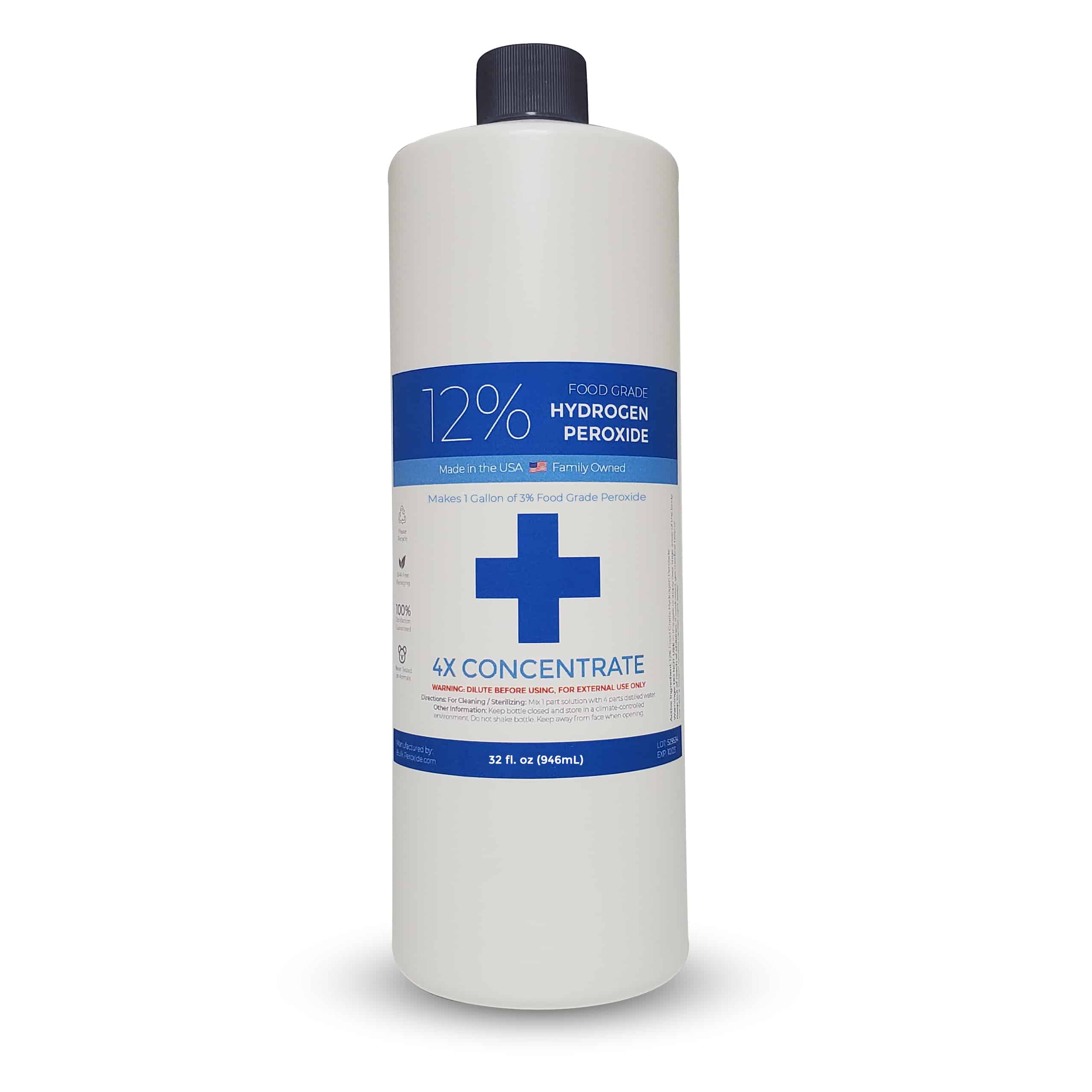 12 Food Grade Hydrogen Peroxide 32 oz Bulk Peroxide