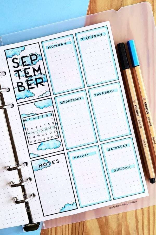 13 Amazing Weekly Bullet Journal Spreads Bullet Planner Ideas