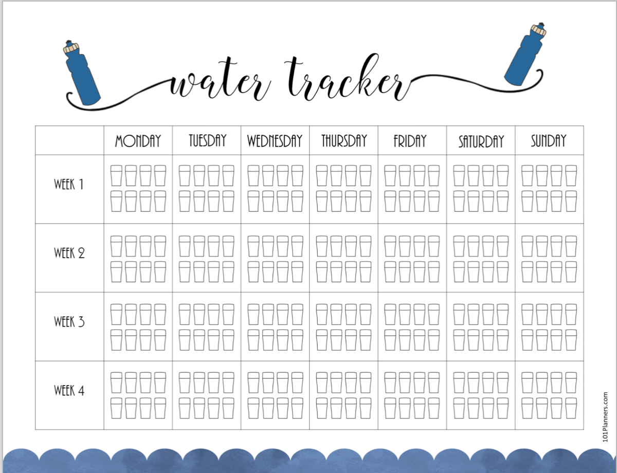 Creative Water Tracker Bullet Journal Ideas - Bullet Planner Ideas
